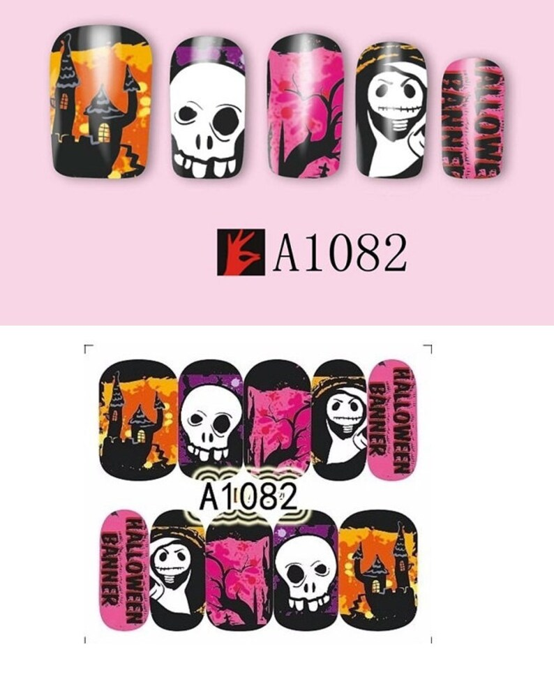 Halloween Nail Decal A1082