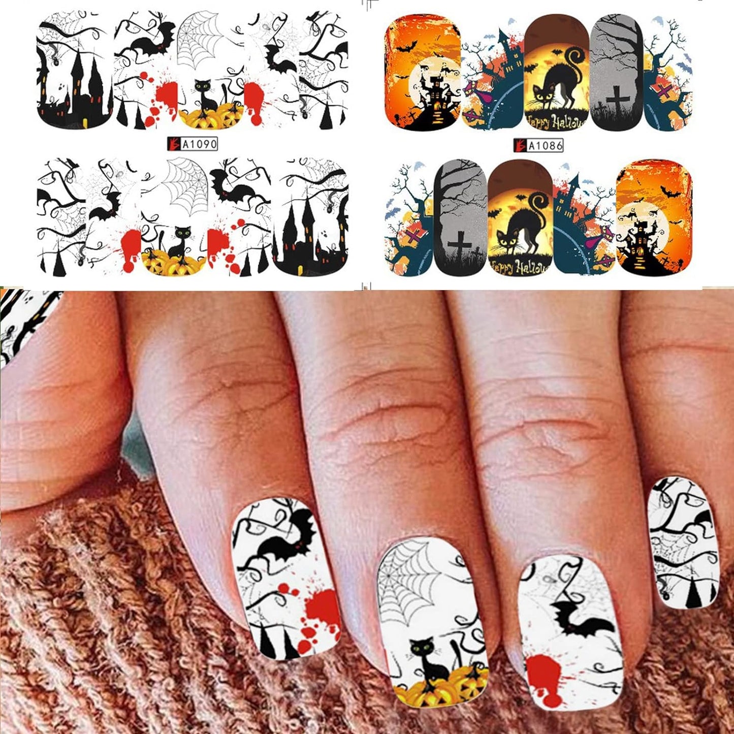 Halloween Nail Decal A1086