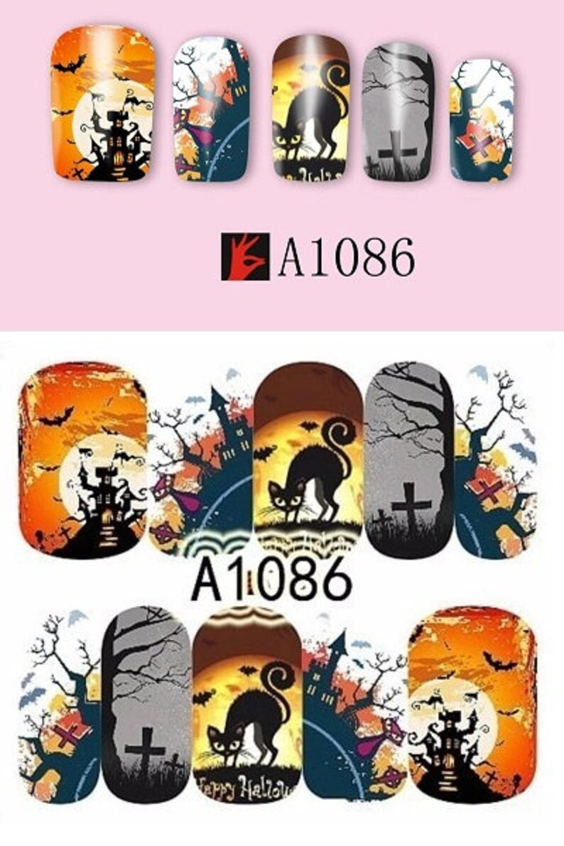 Halloween Nail Decal A1086