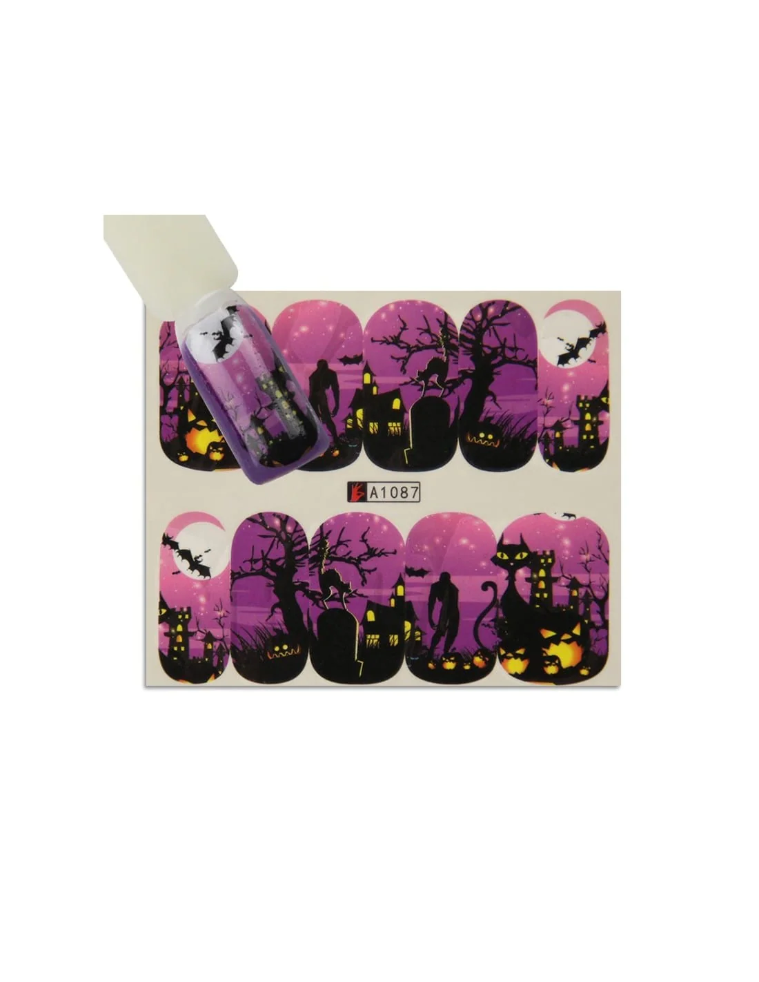 Halloween Nail Decal A1087