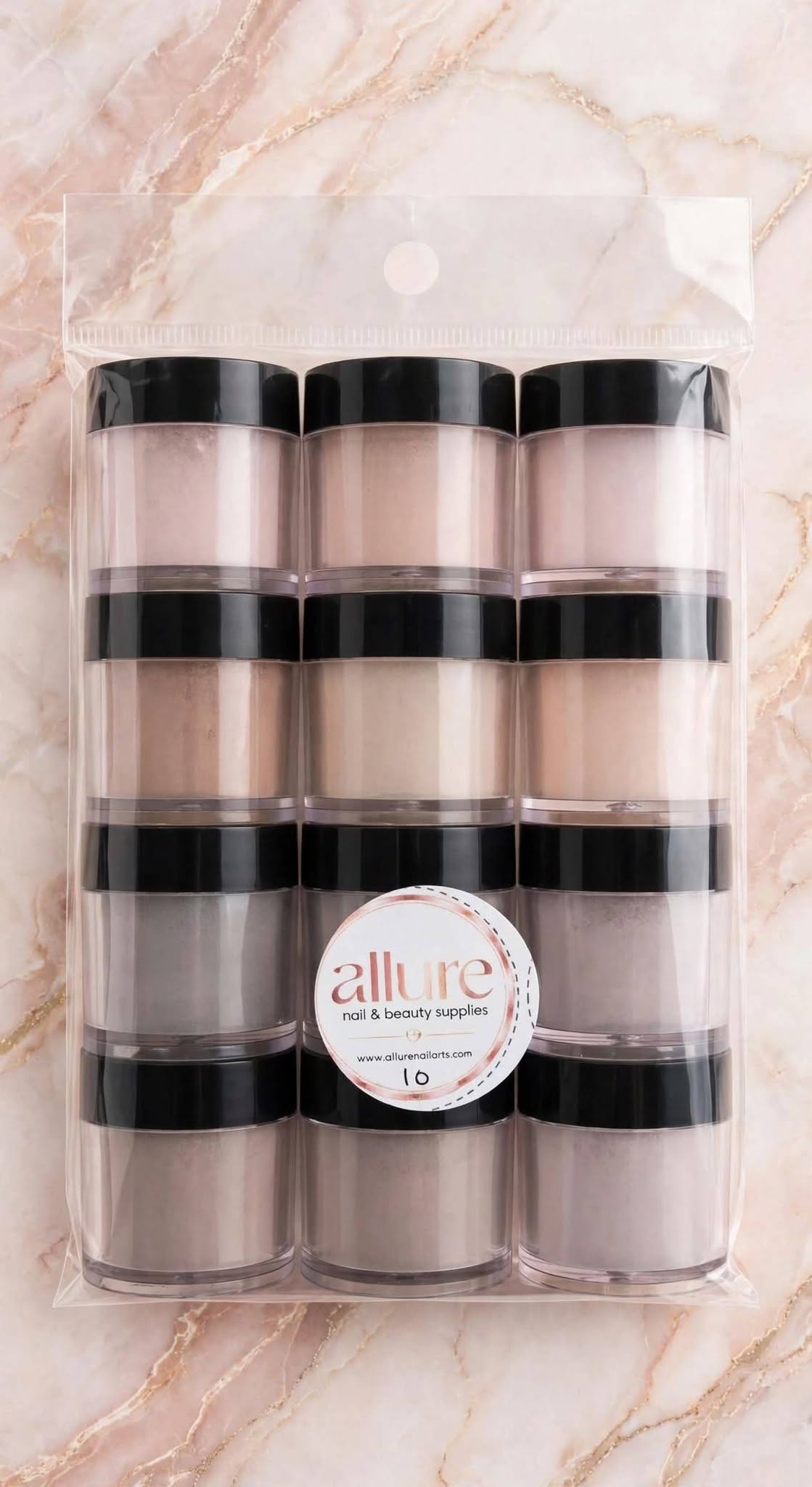 Allure 12pc Acrylic Powder Set No 10