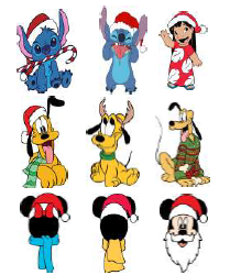 Stitch Cartoon Christmas Nail Art Decal