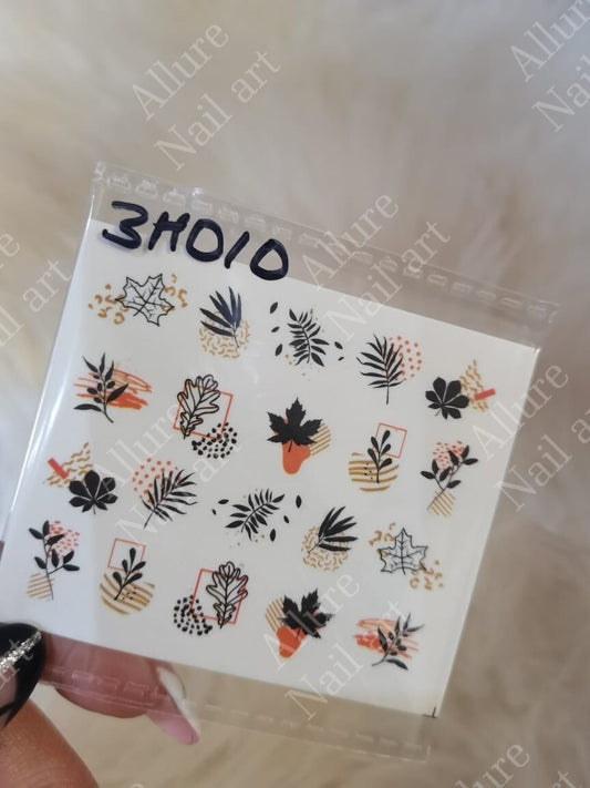 Abstract Nail Art Decal 3H010