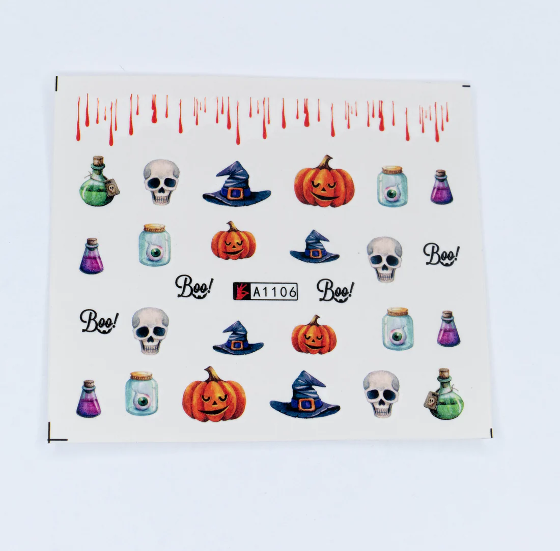 Halloween Nail Decal A1106