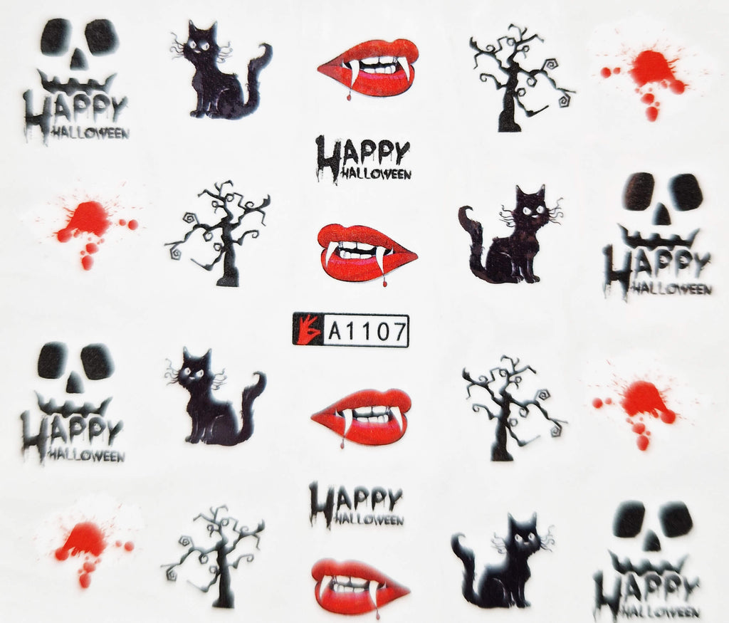 Halloween Nail Decal A1107