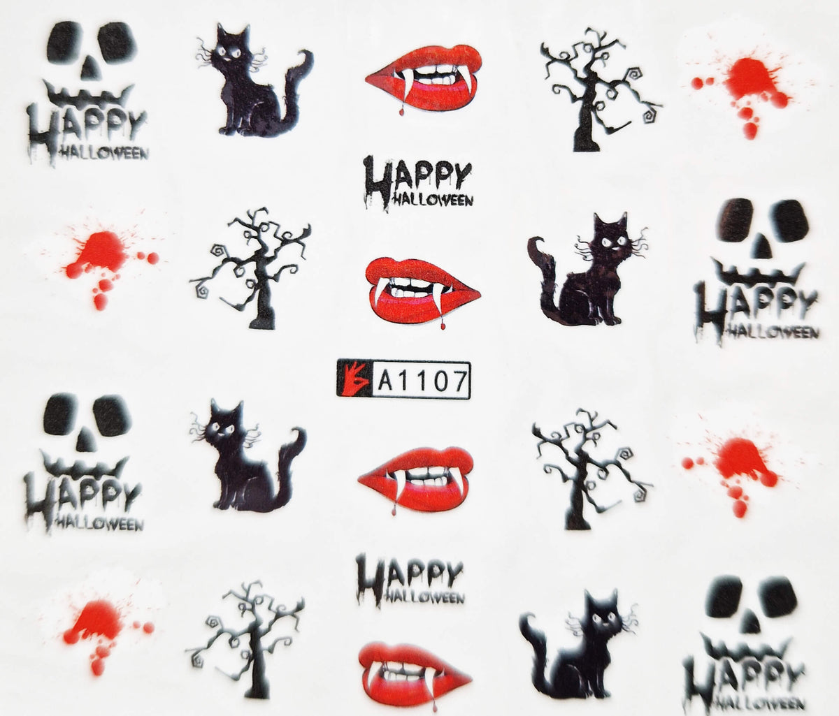 Halloween Nail Decal A1107