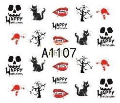 Halloween Nail Decal A1107