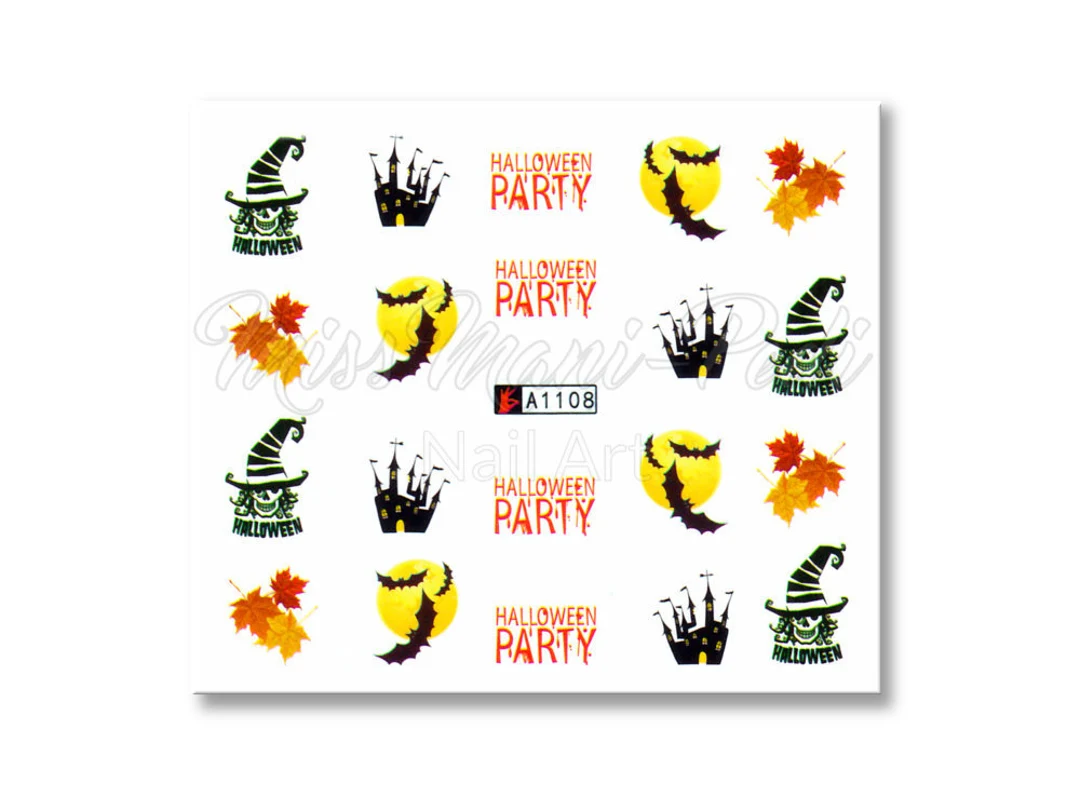 Halloween Nail Decal A1108