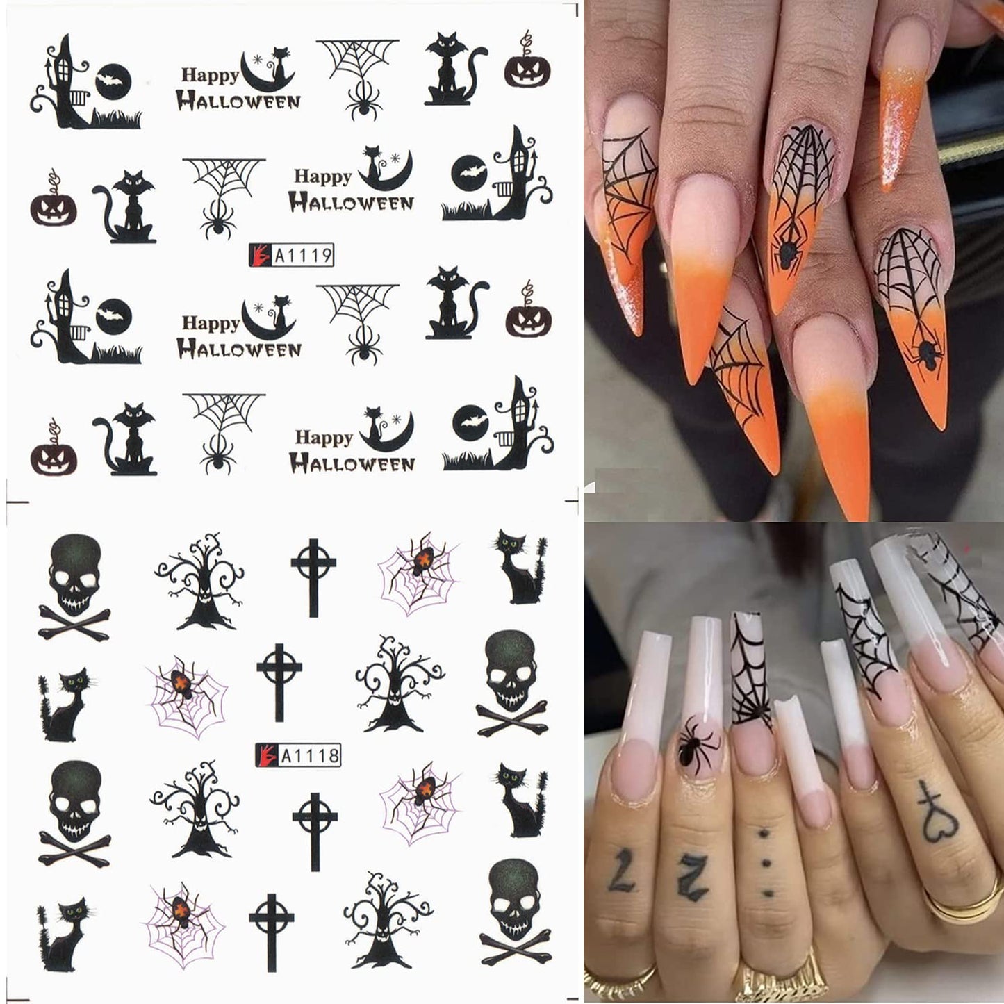 Halloween Nail Decal A1118