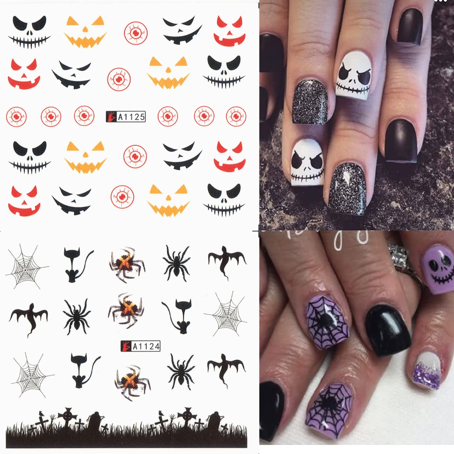 Halloween Nail Decal A1125