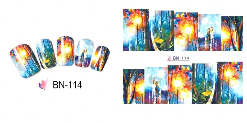 Abstract Geometric Nail Decal BN110-120