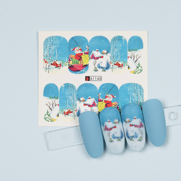 Christmas Nail Decal A1140