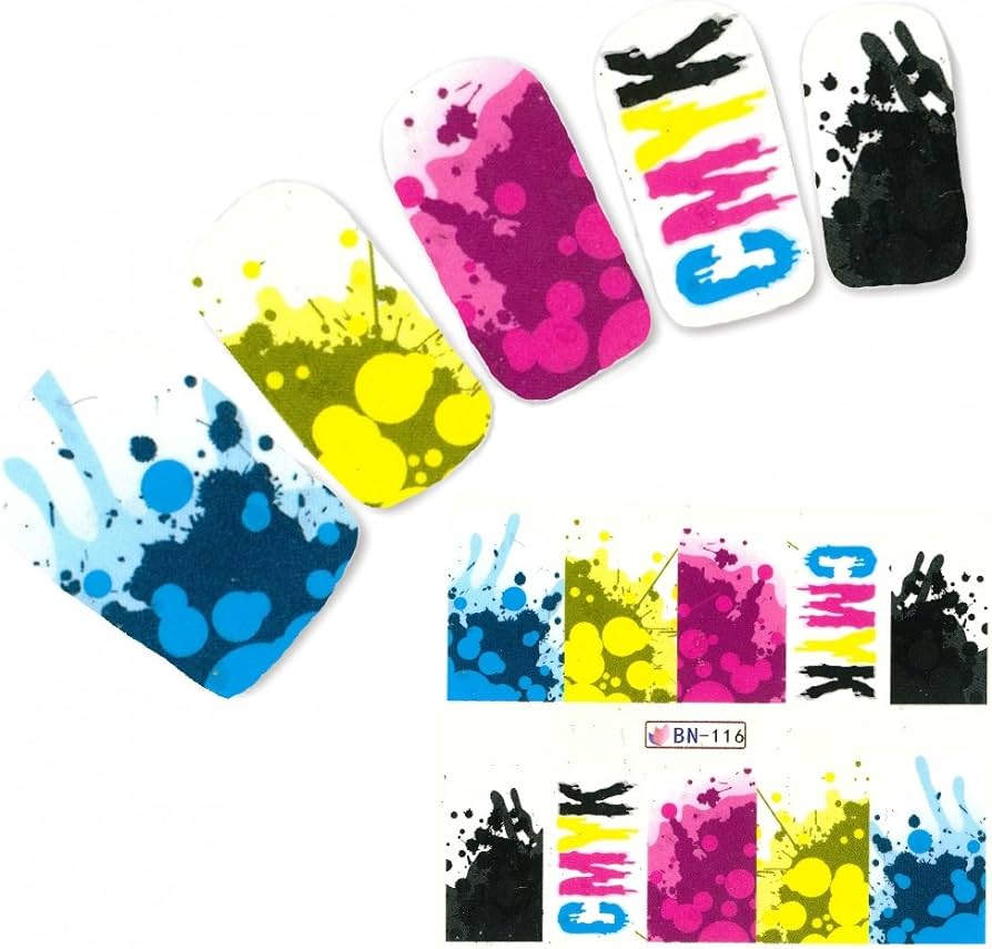 Abstract Geometric Nail Decal BN110-120