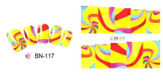 Abstract Geometric Nail Decal BN117
