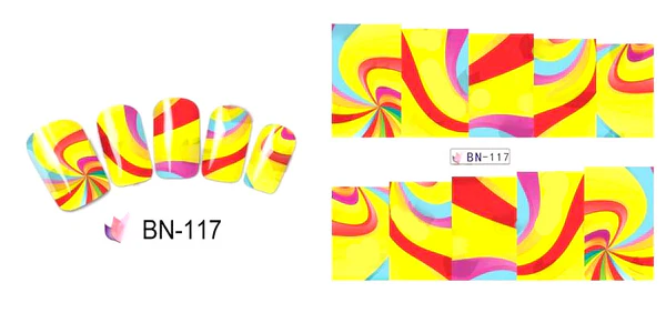 Abstract Geometric Nail Decal BN110-120