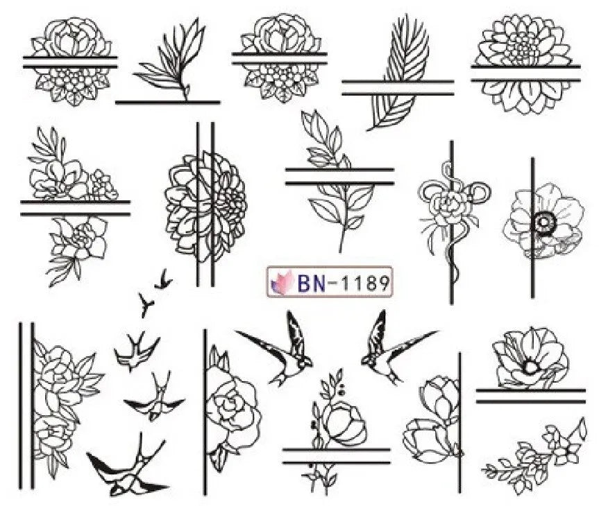 Geometric Floral Decal BN1189