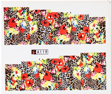 Floral Nail Decal A119