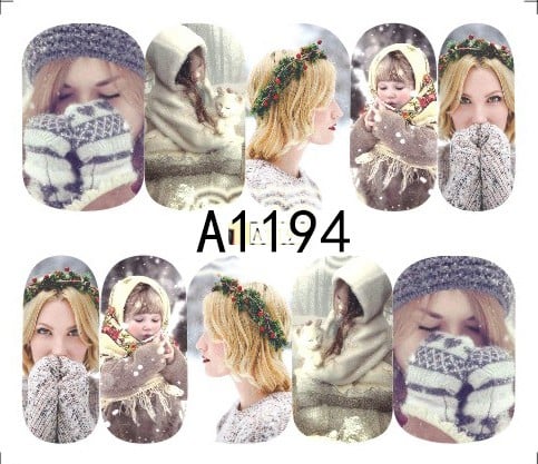 Christmas Nail Decal A1194