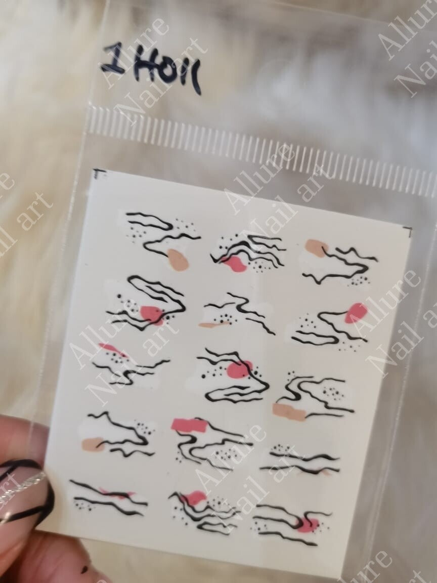Abstract Nail Art Decal 1H011