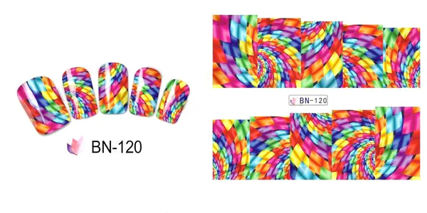 Abstract Geometric Nail Decal BN110-120