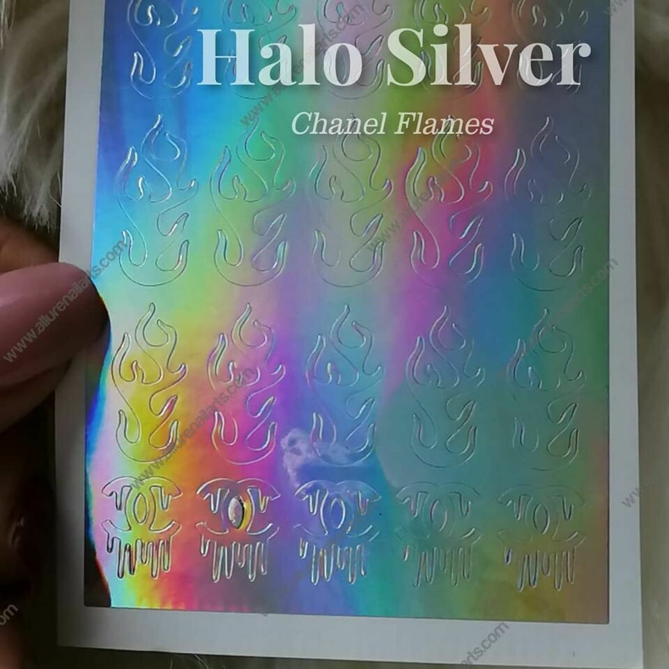 Holographic Flame fashion sticker -