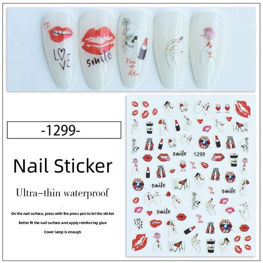 Valentine Heart Nail Sticker