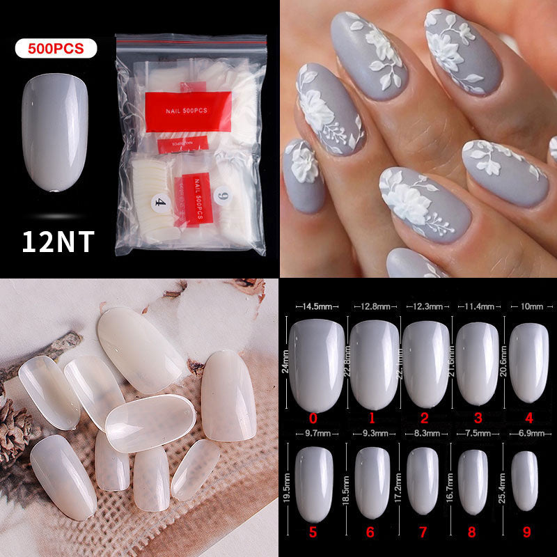 Short Round Nail Tips (500pcs/Packet)