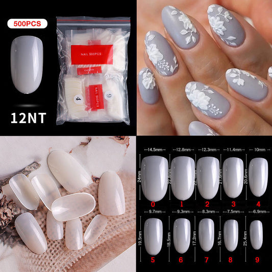 Short Round Nail Tips (500pcs/Packet)