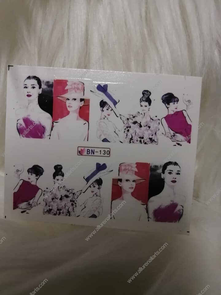 Pop Fashion Lady Nail Decal BN130