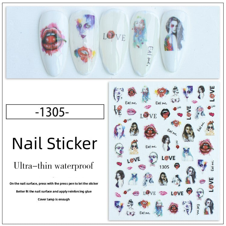Valentine Heart Nail Sticker