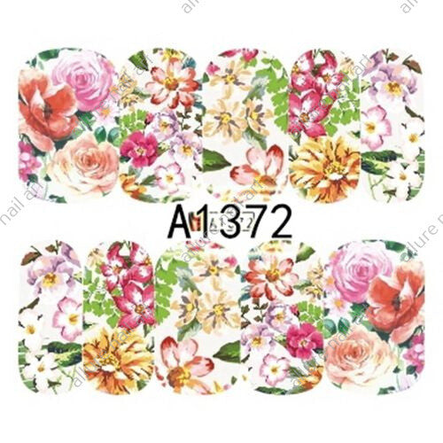 Floral Nail Decal A1372