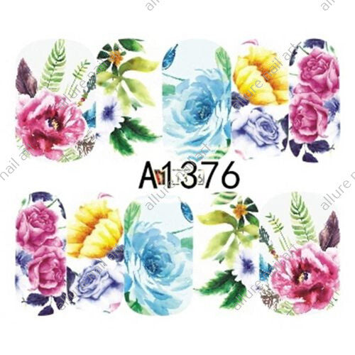 Floral Nail Decal A1376