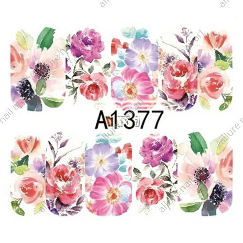 Floral Nail Decal A1377