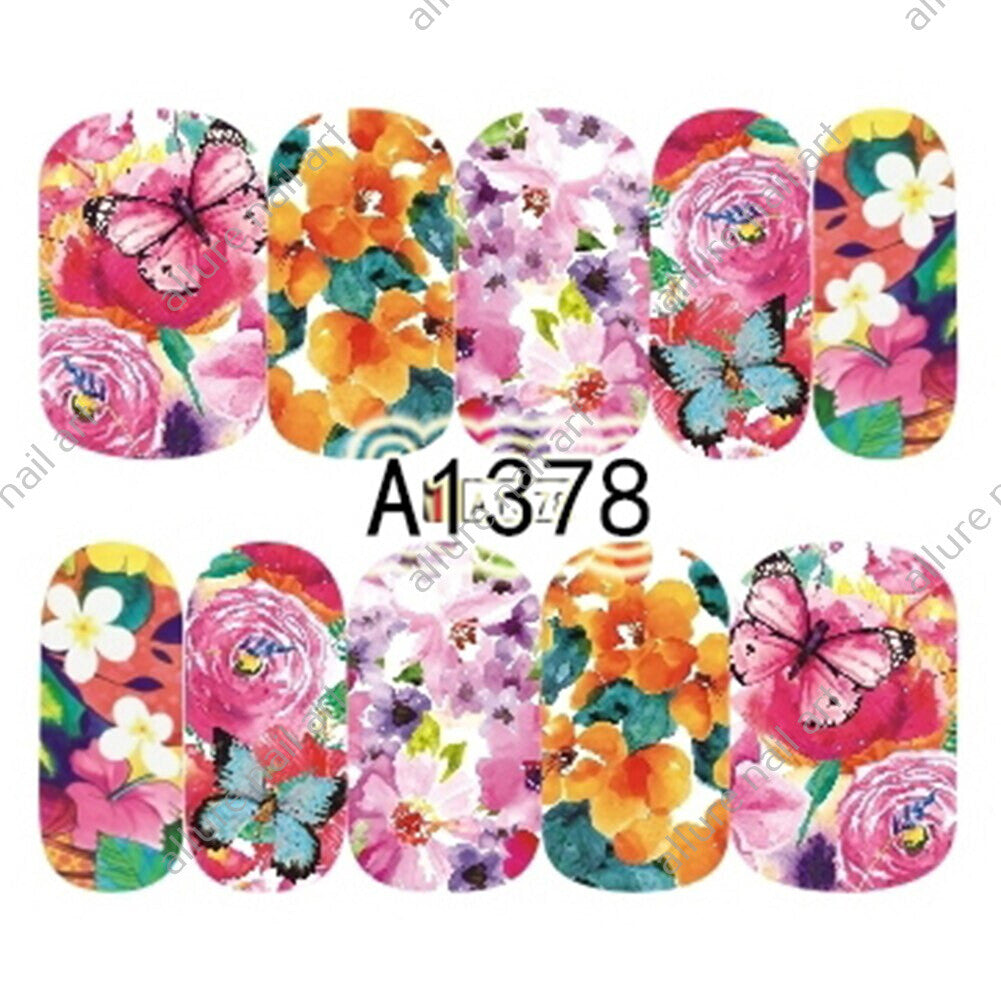 Floral Nail Decal A1378