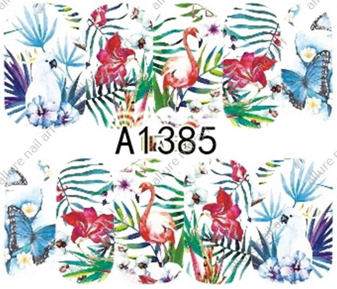 Floral Nail Decal A1385