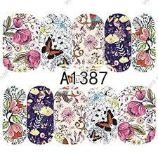 Floral Nail Decal A1387