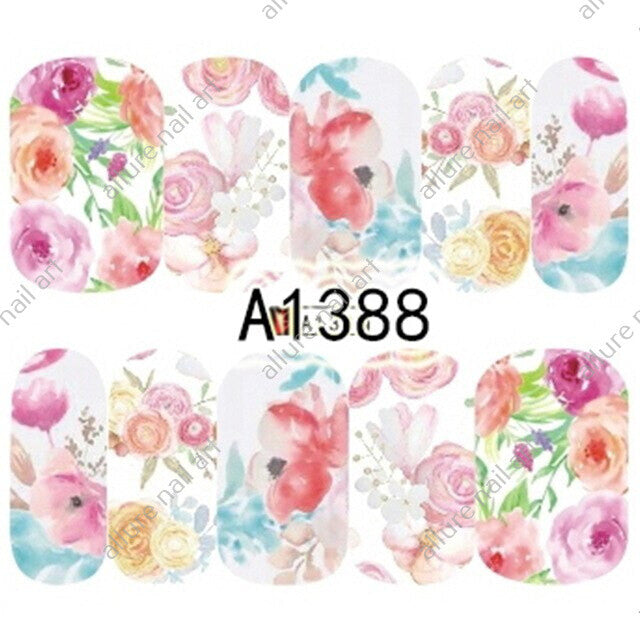 Floral Nail Decal A1388