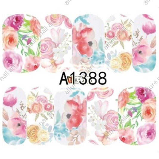Floral Nail Decal A1388