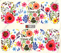 Floral Nail Decal A1390