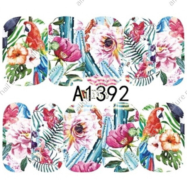 Floral Nail Decal A1392