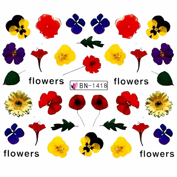 Floral Nail art decal