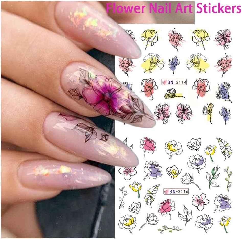 Flower Geometric Nail Decal BN2113-2124