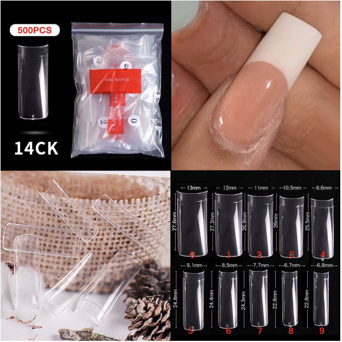 Nail Tips ( 500pcs/Packet )clear