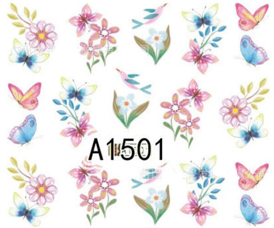 Flower Nail Decal A1501