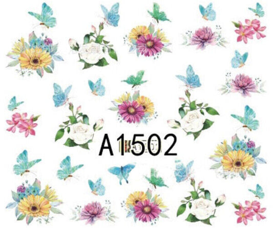 Flower Nail Decal A1502