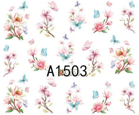 Flower Nail Decal A1503