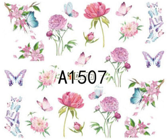 Flower Nail Decal A1507