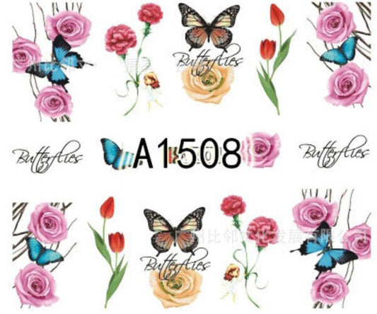 Flower Nail Decal A1508