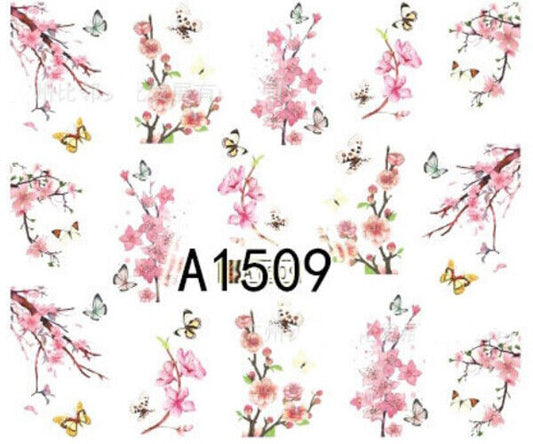Flower Nail Decal A1509