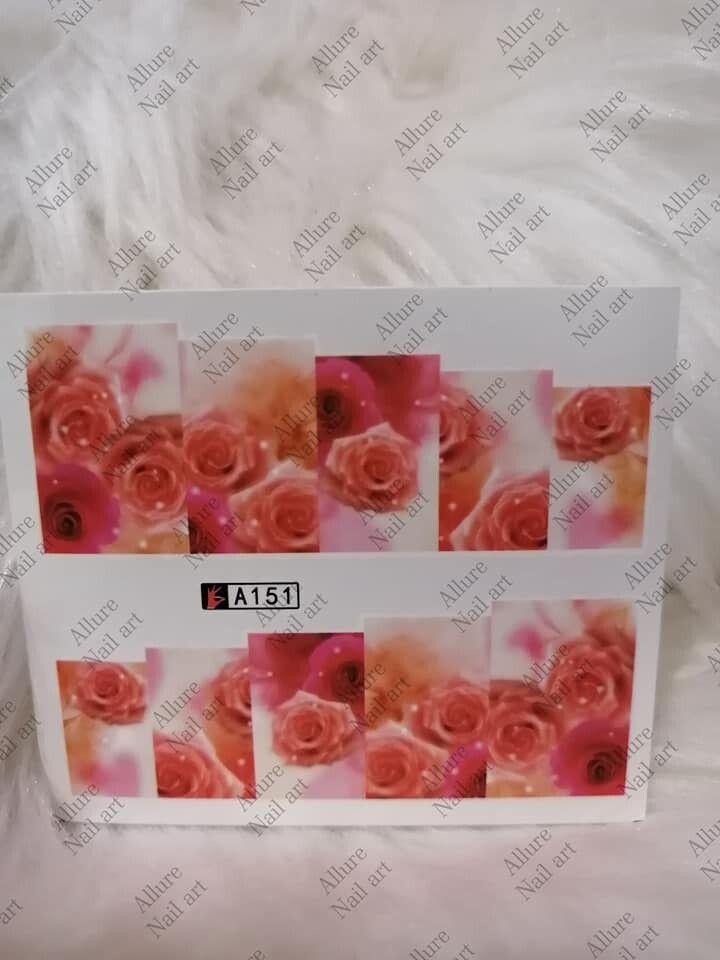 Flower Nail Decal A151